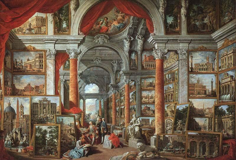 Giovanni Paolo Pannini Picture gallery with views of modern Rome oil painting image